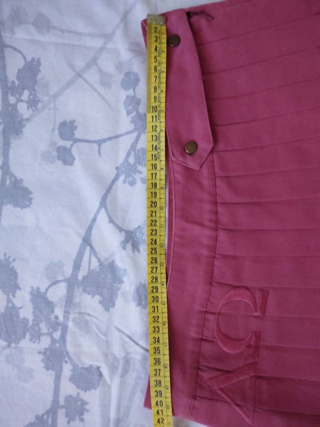 Minigonna plissé rosa Dondup