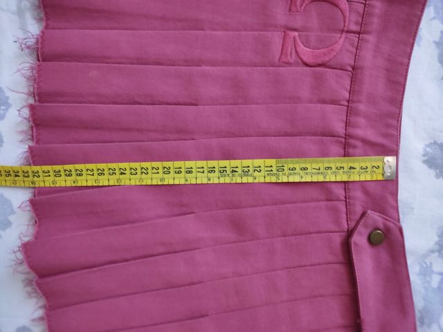 Minigonna plissé rosa Dondup