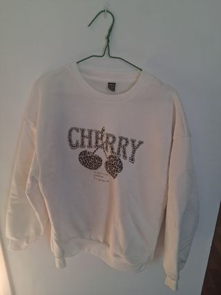 Jersey Shein cerezas blanco