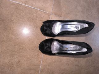 Zapatos tacón negros mujer - talla 37