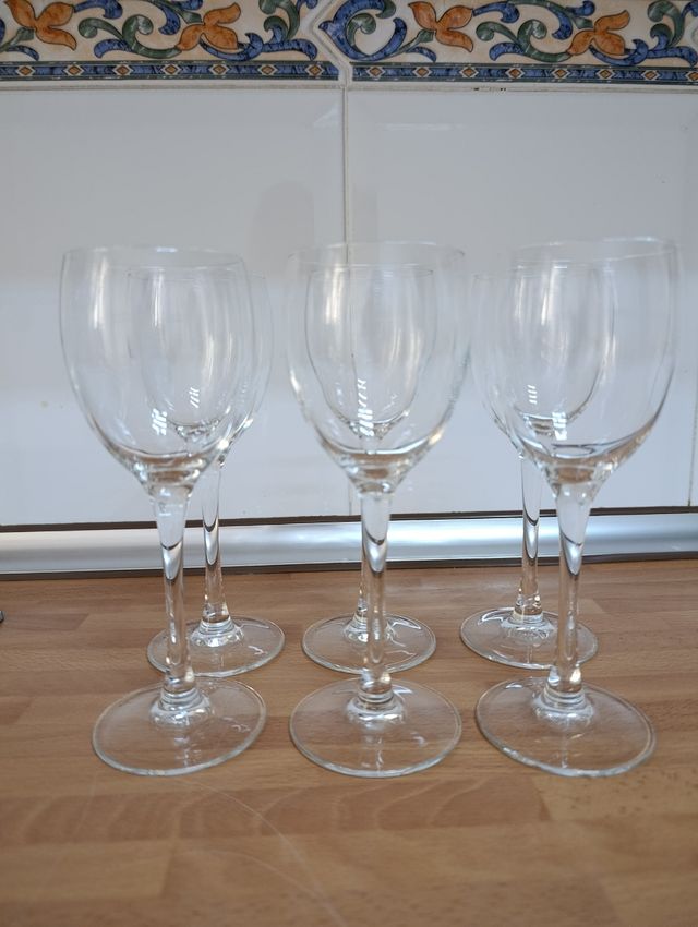6 Copas Vino Cristal