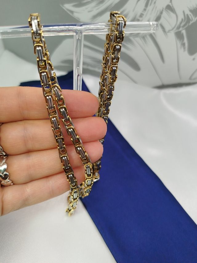 Collar Dragón Acero Inoxidable Dorado-Plateado