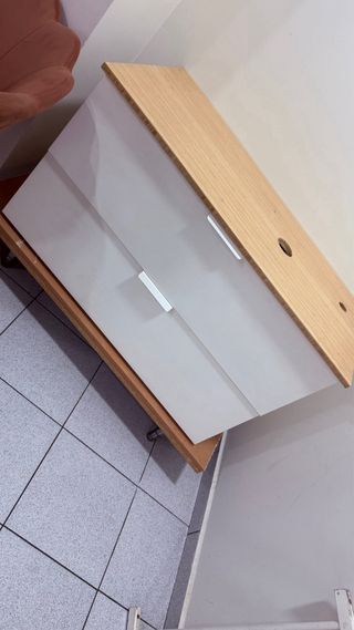 Mueble baño 2 cajones blanco