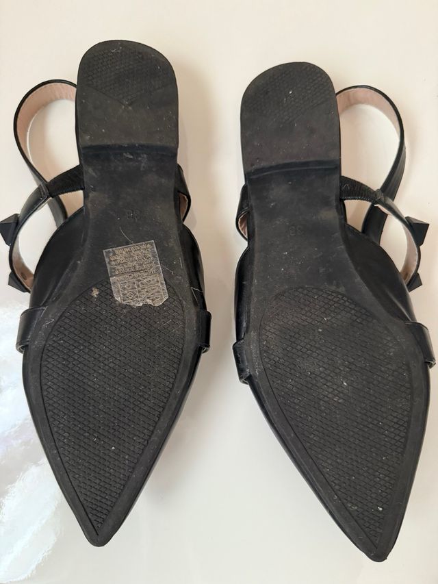 Ballerine nere con borchie - Scarpe punta