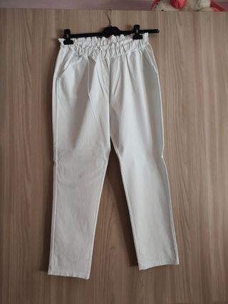 Pantaloni bianchi cotone