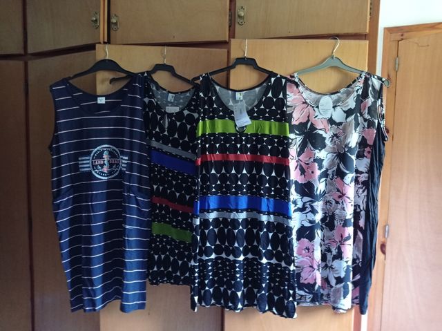 4 Vestidos Playera Multicolor