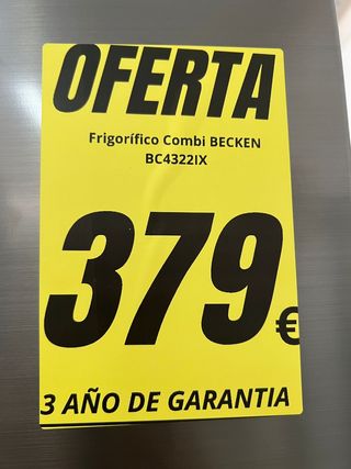 Nevera Bekken - 2 puertas frigo combi becken