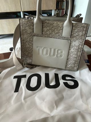 Bolso TOUS beige y blanco