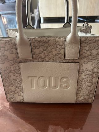 Bolso TOUS beige y blanco