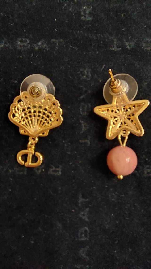 Pendientes dorados estrella & concha