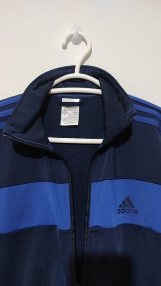Sudadera Adidas azul con cremallera 