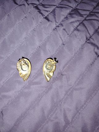 Pendientes vintage de plata 925 bañados en oro