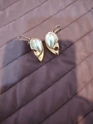 Pendientes vintage de plata 925 bañados en oro