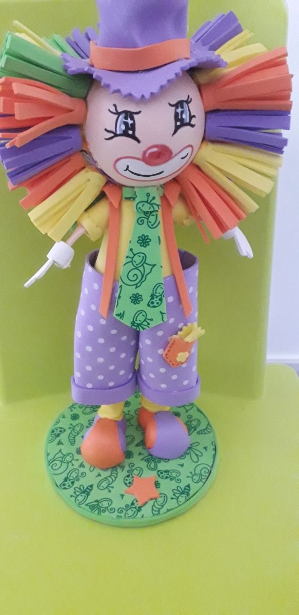 Muñeco payaso goma eva artesanal