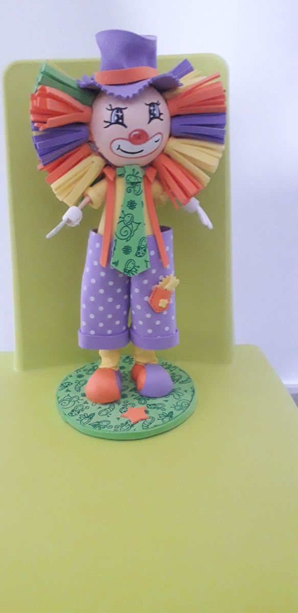 Muñeco payaso goma eva artesanal