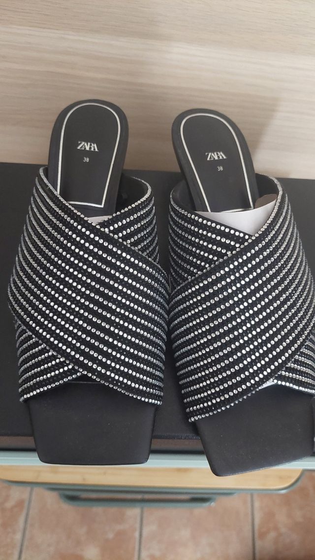 Mules Zara pedrería - 38