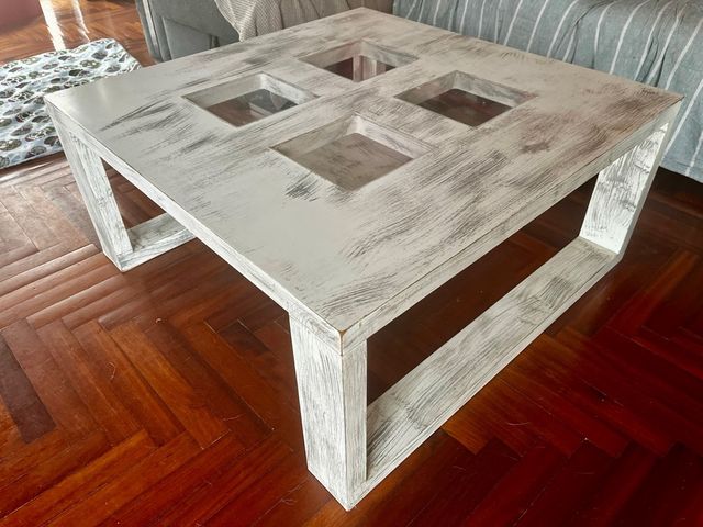 Mesa centro madera -metacrilato BAJADA DE PRECIO