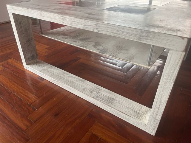 Mesa centro madera -metacrilato BAJADA DE PRECIO