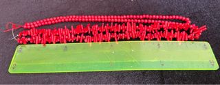 Collar de coral rojo - 2 piezas