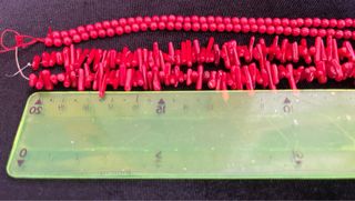 Collar de coral rojo - 2 piezas