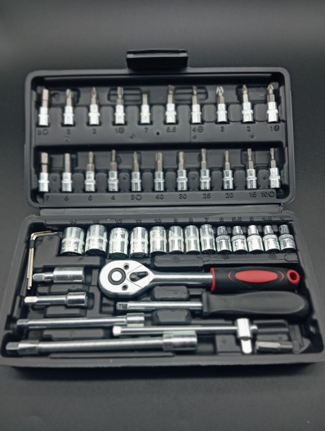 Juego llaves vaso 1/4" (46 piezas)