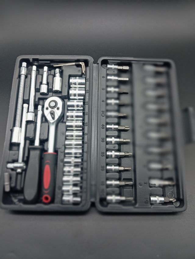 Juego llaves vaso 1/4" (46 piezas)