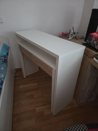 Mesa escritorio blanca extensible