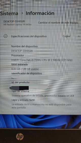 Portátil HP Pavilion 14-bk003ns Rosa Gold