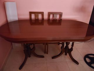 Mesa comedor ovalada madera