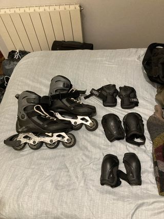 Patines en línea + protecciones
