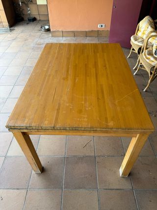 Mesa extensible madera maciza
