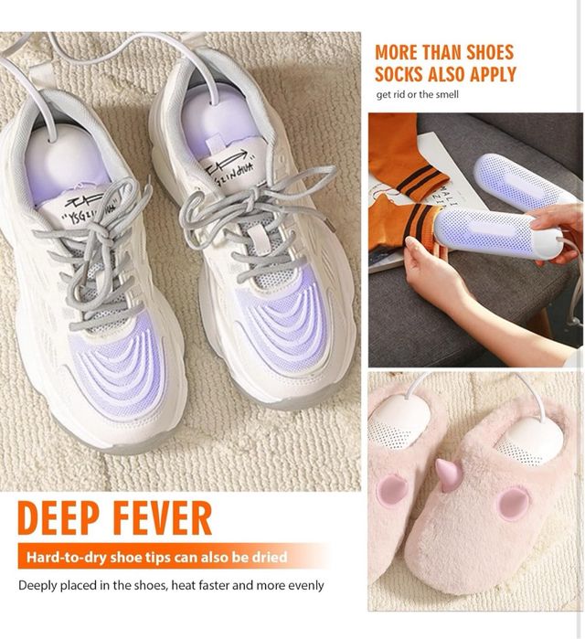 Secador eléctrico portátil para zapatos botas 360