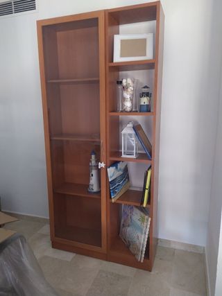 Librería salón - 2 piezas madera - 2x1 metro