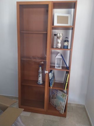 Librería salón - 2 piezas madera - 2x1 metro
