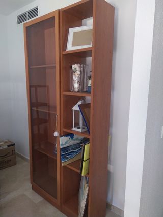 Librería salón - 2 piezas madera - 2x1 metro