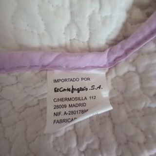 Colcha bouti 135cm - Rosa y blanca