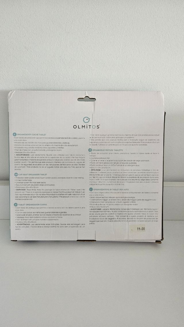 Organizador coche tablet Olmitos