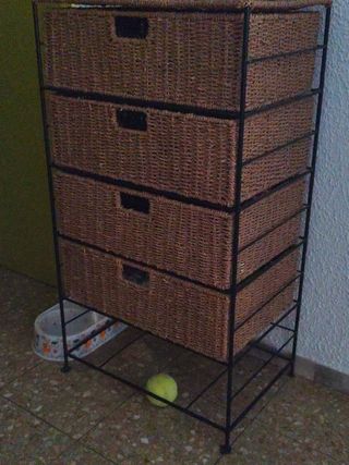 Cajonera mimbre 4 cajones