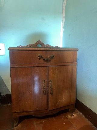 Cama madera años 50