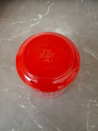 Barattolo sale Cerve vintage rosso