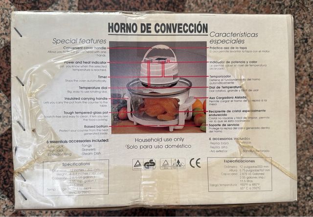 Horno convección House Worth.