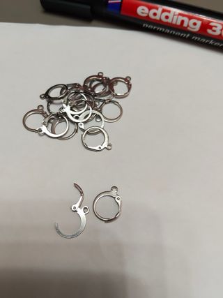 35 piezas para pendientes plata