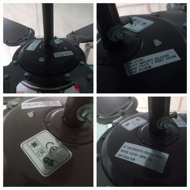 Ventilador techo madera estilo vintage