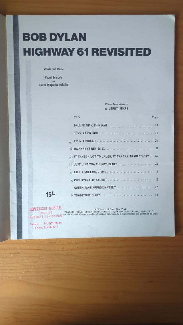 ultima oferta-BOB DYLAN Highway 61 Revisited