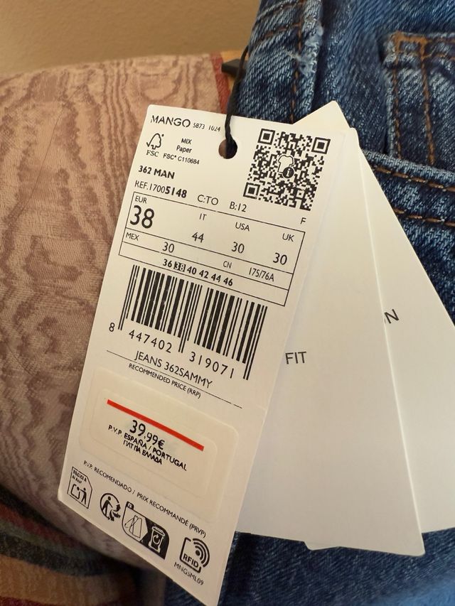 Vaqueros Hombre M - Azul