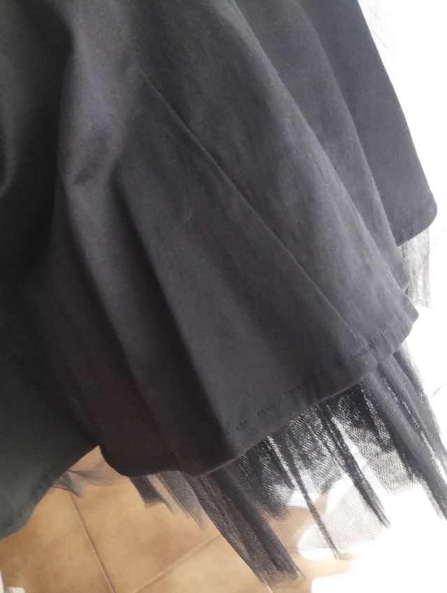 Falda negra lisa Tul