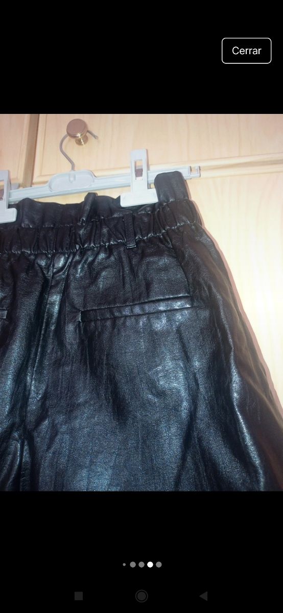 Pantaloncini in pelle neri - taglia unica