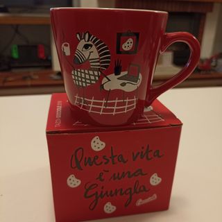 Tazza Gocciole - Zebra - Rossa