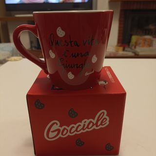 Tazza Gocciole - Zebra - Rossa