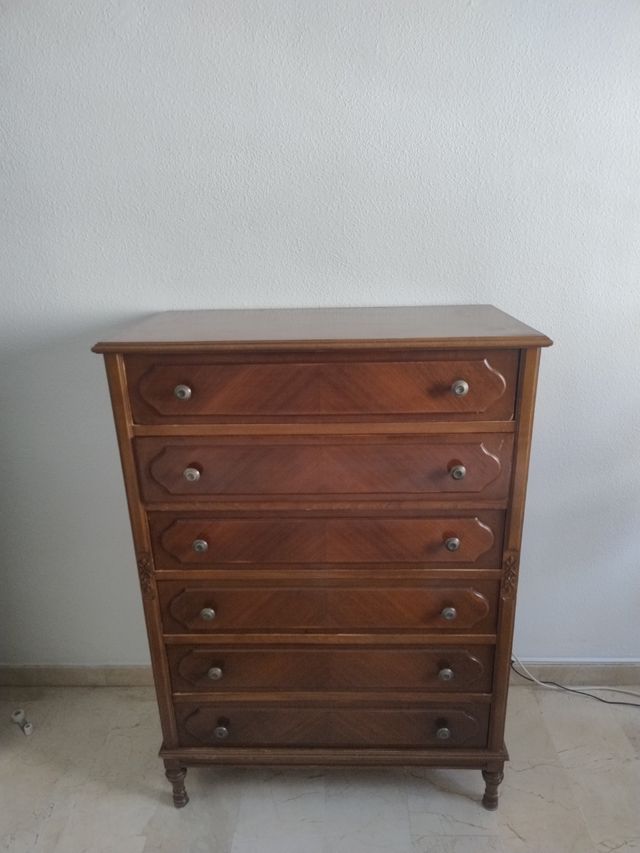 Cómoda madera 6 cajones